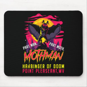 Mothman Fun Cryptid Harbinger Part Man Part Moth Mousepad