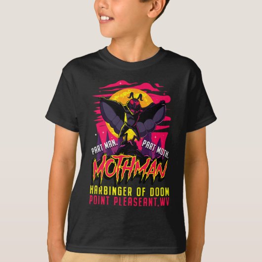 Mothman Fun Cryptid Harbinger Part Man Part Moth T-Shirt (Vorderseite)