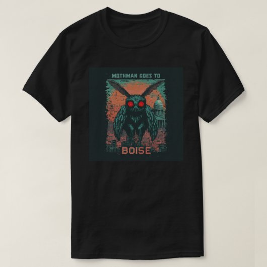 Mothman geht nach Boise T-Shirt (Design vorne)