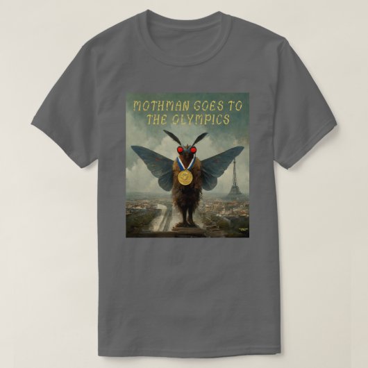 Mothman geht zu den Pariser Olympia T-Shirt (Design vorne)