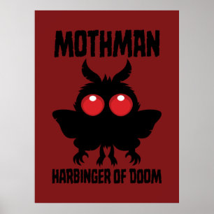 Mothman - Gruselig niedlicher Vorbote des Untergan Poster