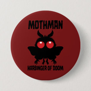 Mothman - Gruselig süßer Vorbote des Untergangs Button