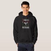 Mothman hässlicher Weihnachtspullover Hoodie (Vorne ganz)