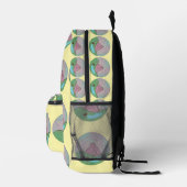 Mothman-Heimatplanet | Kryptide kosmische Folklore Bedruckter Rucksack (Rechts)