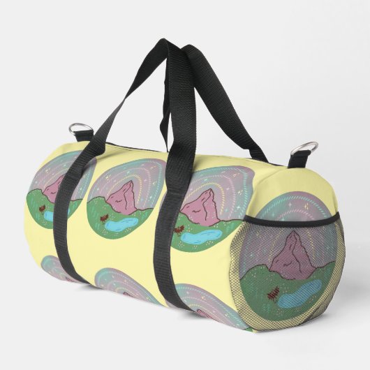 Mothman-Heimatplanet | Kryptide kosmische Folklore Duffle Bag (Rechte Ecke)