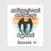 MOTHMAN IST ECHT UND ER IST MEIN FREUND AUFKLEBER (Blatt)