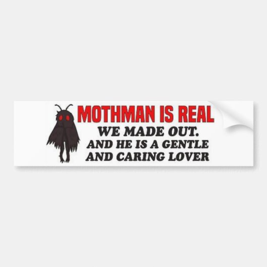 Mothman ist echt, was wir aus der lustigen Mothman Autoaufkleber (Vorne)