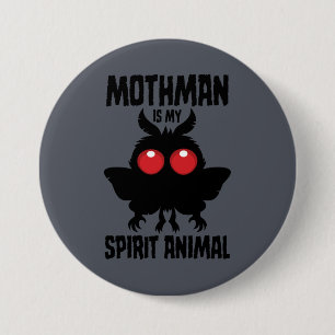Mothman Ist Mein Seelentier Silhouette Button