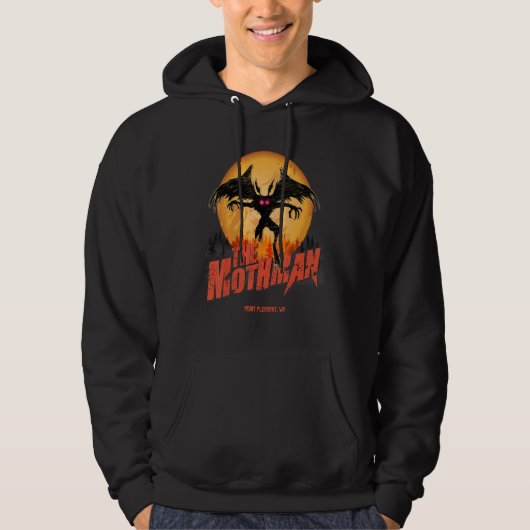 Mothman-Kryptid-Volksglaube Vintage Grunge Hoodie (Vorderseite)