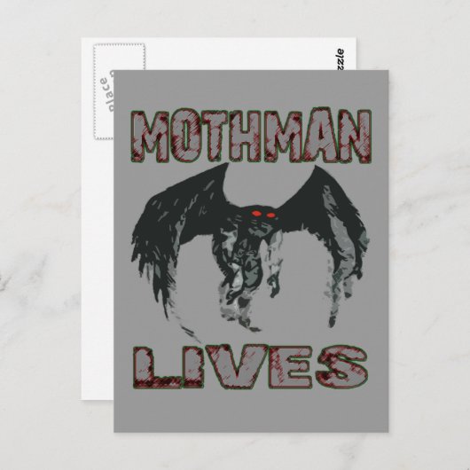 MOTHMAN LEVES POSTCARD POSTKARTE (Vorne/Hinten)