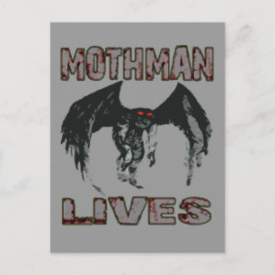 MOTHMAN LEVES POSTCARD POSTKARTE
