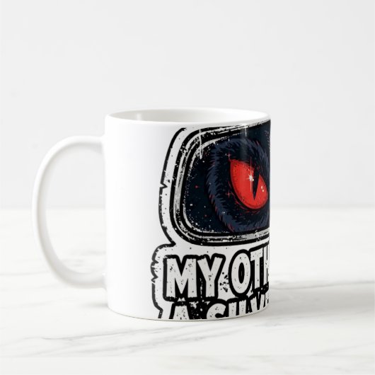 Mothman-Meme — Anderes Auto Kaffeetasse (Links)