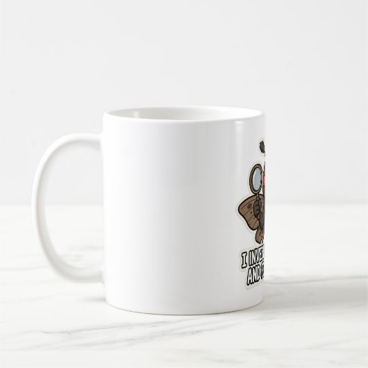 Mothman-Meme-Untersuchung Kaffeetasse (Links)