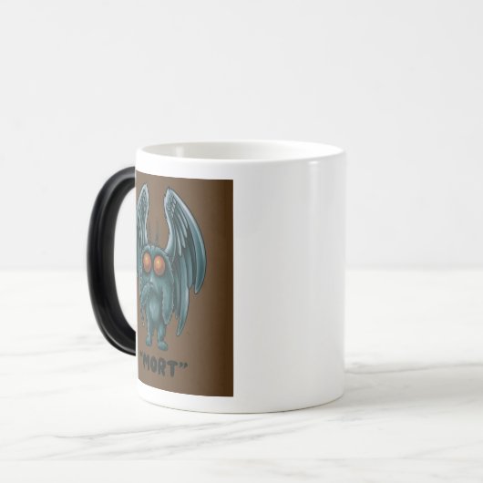 Mothman "Mort" Cryptid coffee Tasse (Vorderseite Links)