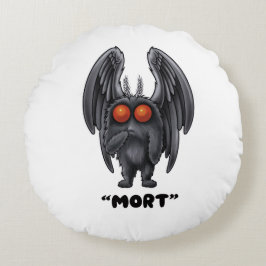 Mothman "Mort" Rundes Kissen
