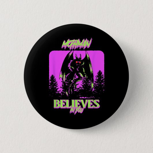 Mothman - Mothman glaubt an euch KostümHallowee Button (Vorderseite)