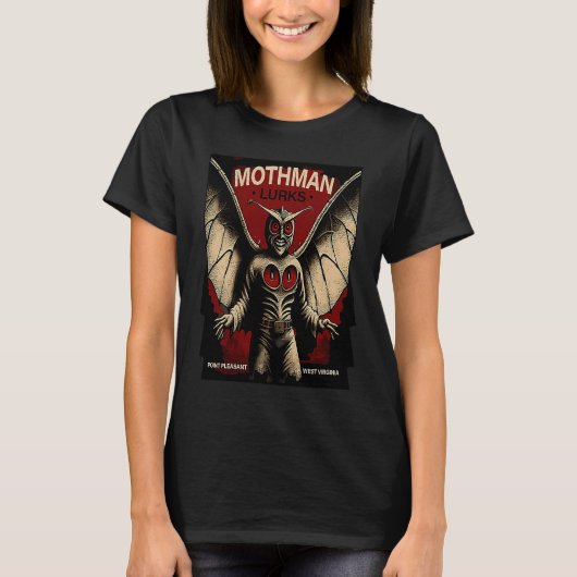 Mothman  Mysterious Winged Creature T-Shirt (Vorderseite)