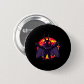 Mothman Niedlich Cryptid Creatures Point Pleasant Button (Vorne & Hinten)