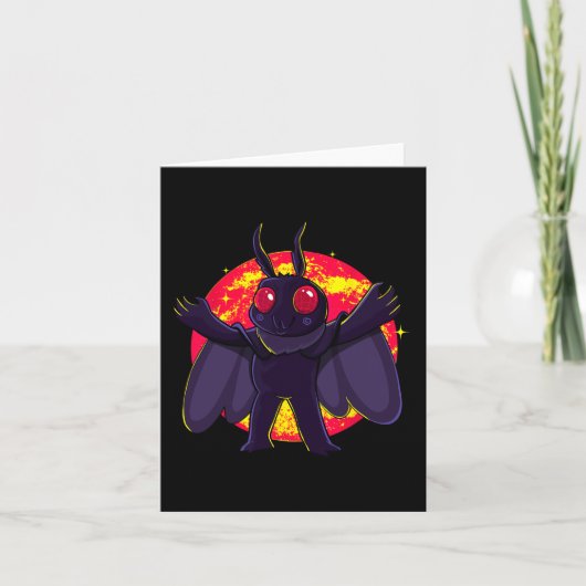 Mothman Niedlich Cryptid Creatures Point Pleasant  Karte (Vorderseite)