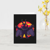 Mothman Niedlich Cryptid Creatures Point Pleasant  Karte (Gelbe Blume)