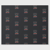 Mothman Night Sky mit Car Lights Geschenkpapier (Flach)