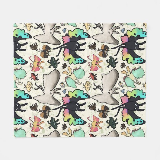 Mothman Pattern Fleecedecke (Vorderseite (Horizontal))