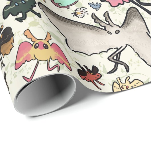 Mothman Pattern Geschenkpapier (Rolleneckpunkt)