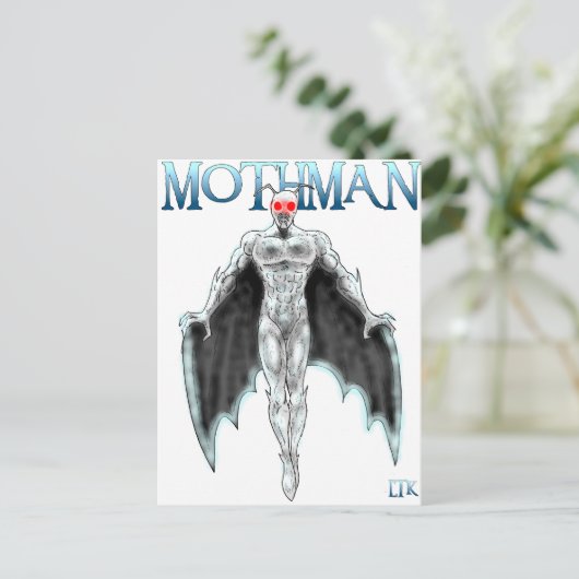 Mothman Postkarte (Stehend Vorderseite)