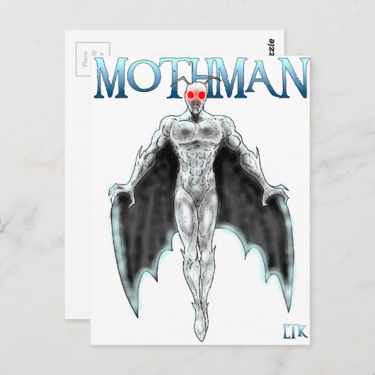 Mothman Postkarte (Vorne/Hinten)