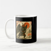 Mothman Samurai Japanese Warrior Costume Sumi-e Ar Kaffeetasse (Links)