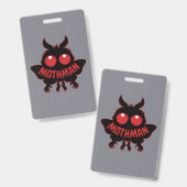 Mothman-Silhouette mit roten Augen Ausweis (Vorder- & Rückseite)