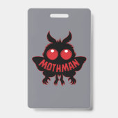 Mothman-Silhouette mit roten Augen Ausweis (Rückseite)