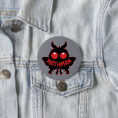Mothman-Silhouette mit roten Augen Button (Beispiel)