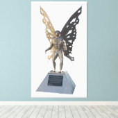 Mothman Statue von Point Pleasant West Virginia Leinwanddruck (Insitu (Holzboden))