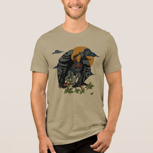 Mothman Tri-Blend Shirt (Vorderseite)
