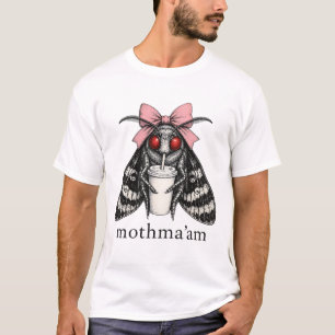 Mothman trinkt Kaffee Cryptid Meme T-Shirt