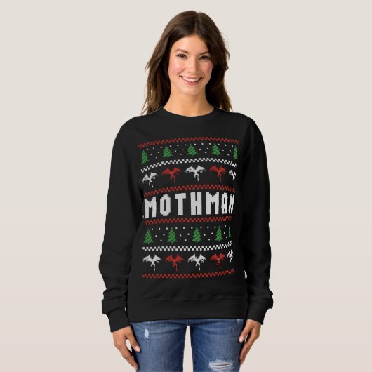 Mothman Ugly Christmas Sweater Sweatshirt (Vorne ganz)