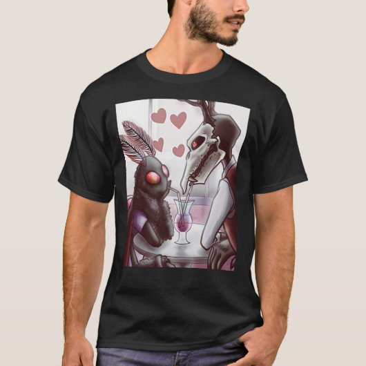 Mothman und Jersey Devil On a Date Graphic T-Shir T-Shirt (Vorderseite)