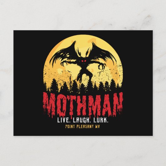Mothman Vintag Cryptid Point Pleasant Gift Postkarte (Vorderseite)