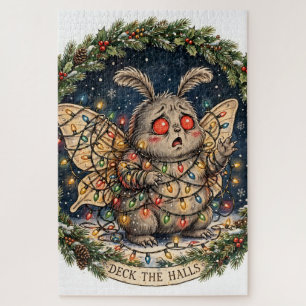 Mothman-Weihnachtslichter-Jigsaw-Puzzle Puzzle