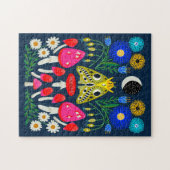 Moths and Mushroom Illustration Puzzle (Horizontal)