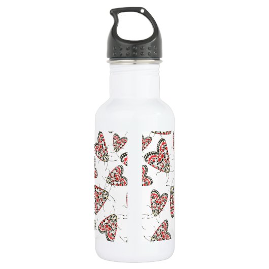 Moths Edelstahlflasche (Rückseite)