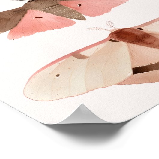 Moths for Good Fortune Poster (Ecke)