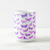 Moths Muster Pink Blau Lila Kaffeetasse (Mittel)
