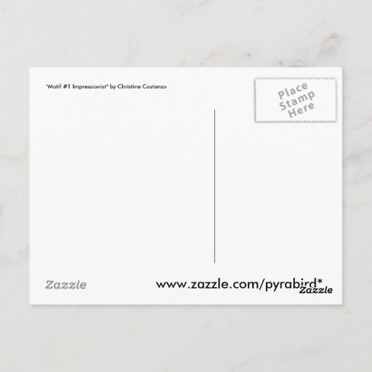 Motif #1 Impressionist Postkarte (Rückseite)