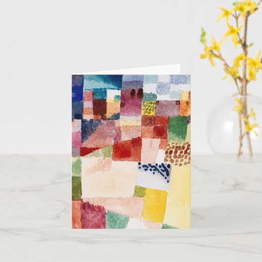 Motif aus Hammamet von Paul Klee, Abstrakte Kunst Karte (Gelbe Blume)