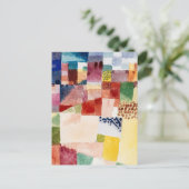 Motif aus Hammamet von Paul Klee, Abstrakte Kunst Postkarte (Stehend Vorderseite)