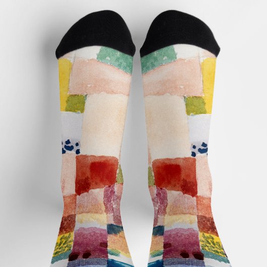 Motif aus Hammamet von Paul Klee, Abstrakte Kunst Socken (Oben)