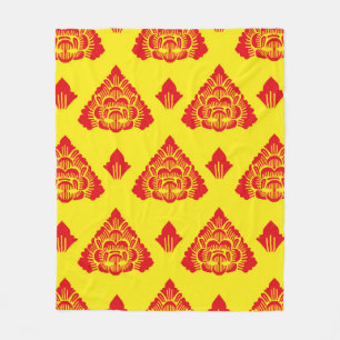 Motif Bali, Indonesien. mit modernen Farben. Vinta Fleecedecke