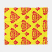 Motif Bali, Indonesien. mit modernen Farben. Vinta Fleecedecke (Vorderseite (Horizontal))